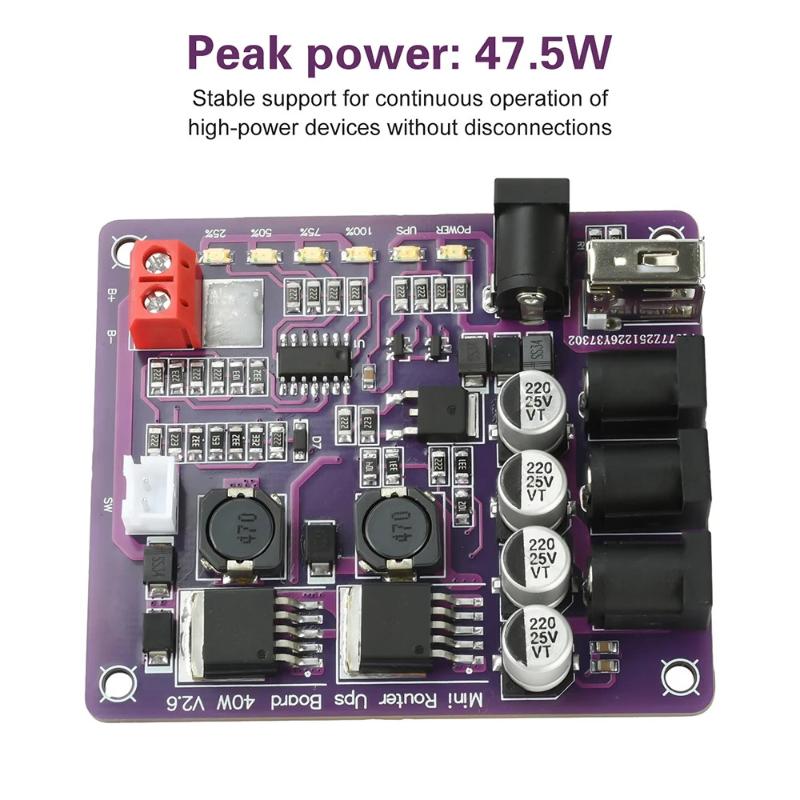Power Supply 12V - 미니 라우터 UPS 보드 40W 배터리