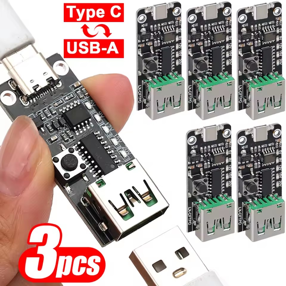 Modular Power Supply - 1~3개 USB-C 5A PD 트리거 보드,