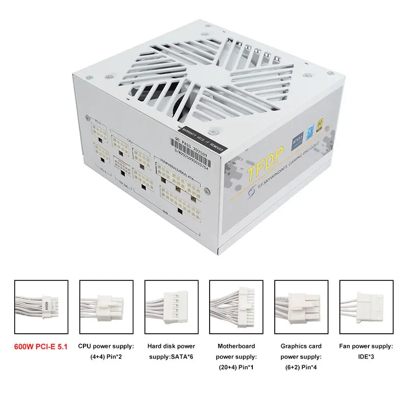 Modular Power Supply - 화이트 750w 850w 1000W 1200W 와트