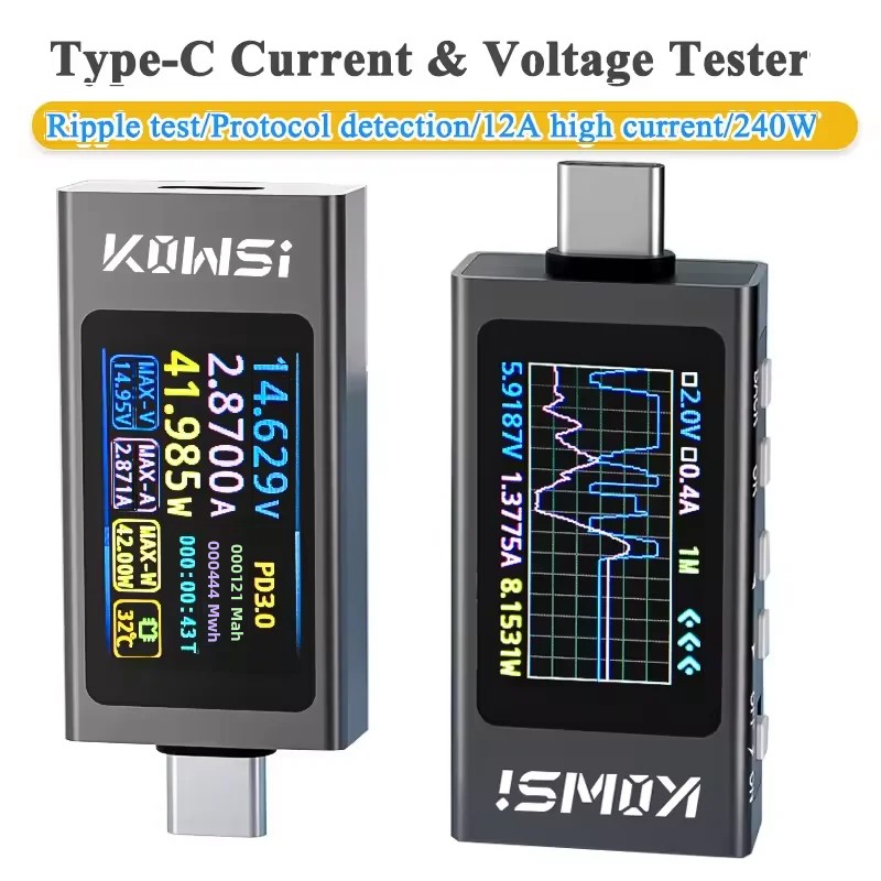 KWS-X1 Type-C 전류 및 전압 모니터 DC 4 - Power Supply Tester 리뷰 및 가격
