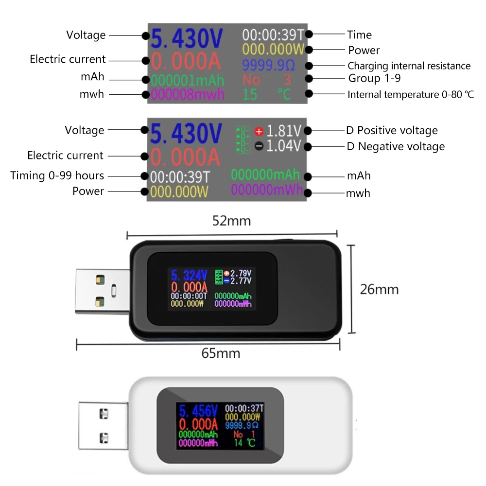 10 in 1 USB 테스터 DC 디지털 전압계 전류계 - Power Supply Tester 리뷰 및 가격