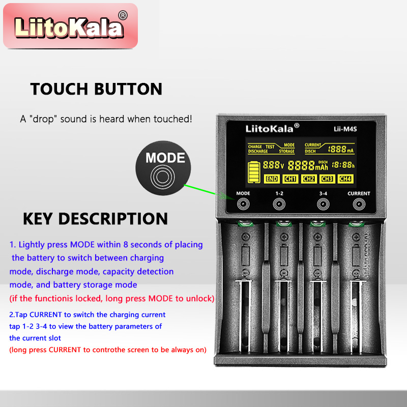 LiitoKala Lii-M4S 터치 충전기(4슬롯)- - Power Supply Tester 리뷰 및 가격